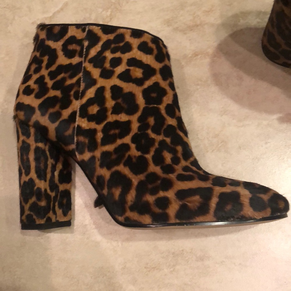 Sam Edelman faux hair leopard booties